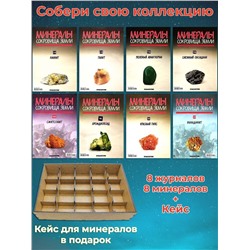 Минералы сокровища земли. Комплект №W0145 из 8 журналов + кейс