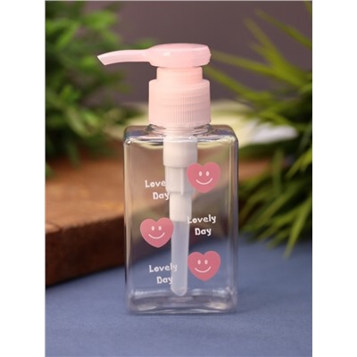 Дорожная бутылочка "Lovely day", pink (100 ml)