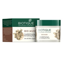 Biotique Bio Mud Youthful Firming & Revitalizing Face Pack 75g / Био Маска для Лица Укрепляющая и Восстанавливающая с Глиной 75г