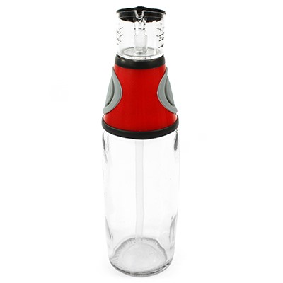 Бутылка для масла стеклянная 500мл, д6,5см, h28см, с пресс-дозатором (Китай)
