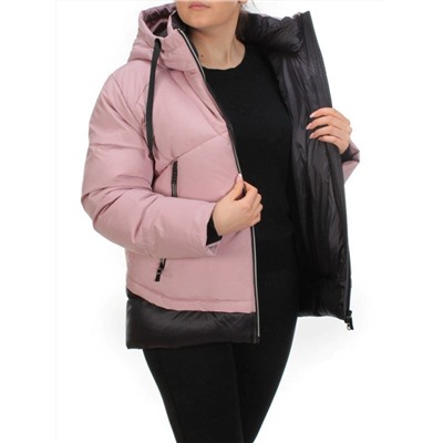 21068 PINK Куртка зимняя женская FLANCE ROSE (200 гр. холлофайбера) размер 42