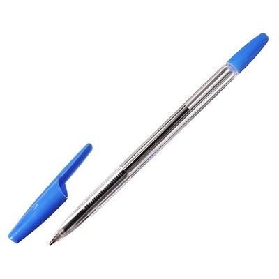 Набор ручек шариковых 8 штук LANCER Office Style 820, узел 1.0 мм, синие чернила на масляной основе, корпус голубой прозрачный