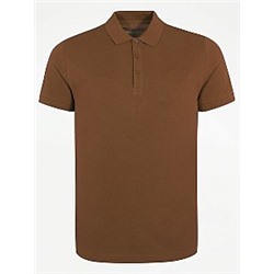 Brown Short Sleeve Polo Shirt