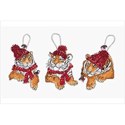 Набор для вышивания LETI арт. L8017 Рождественские тигры упак (1 шт)