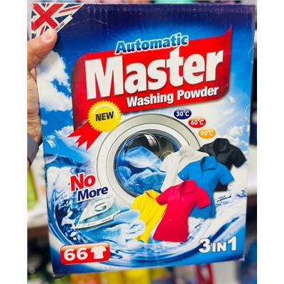 Стиральный порошок, 4 кг, Automatic Master Washing Powder Universal, универсальный, 3в1, 66 стирок