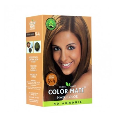 Color Mate Hair Color Golden Brown 9.4 no Ammonia (5pcs*15g) / Краска для Волос Цвет Золотисто-Коричневый Тон 9.4 без Аммиака (5шт*15гр)