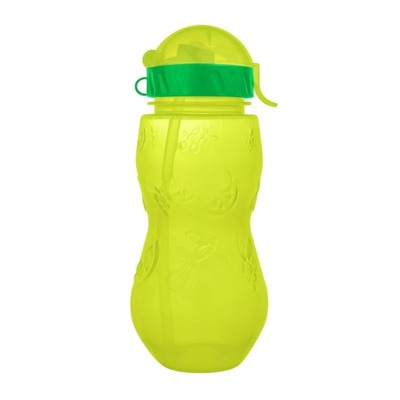 Спортивная бутылка "Fruit" с трубочкой, green (400 ml)