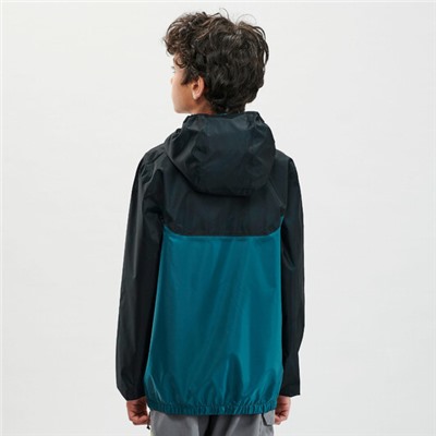Куртка непромокаемая мн150 для детей 7–15 лет зеленая QUECHUA