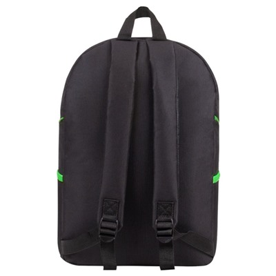 Витринный образец! Рюкзак STAFF TRIP универсальный, 2 кармана, черный с салатовыми деталями, 40x27x15,5 см, 270788