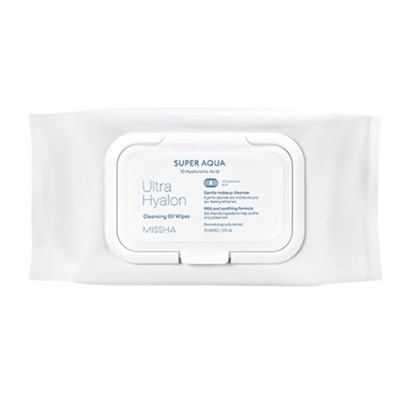 Missha Super Aqua Ultra Hyalon Очищающие салфетки на масляной основе 70 sheet / 370ml