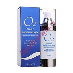 Маска кислородная для лица осветляющая O2 Bubble Brightining Mask, DEOPROCE   100 мл