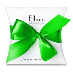 Фирменная коробочка Ellmio с зеленым бантиком