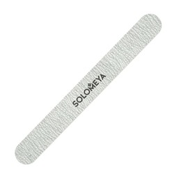 Профессиональная пилка для натуральных и искусственных ногтей Silver Nail File Серебро 180/240 грит (закругленная), Solomeya 1 шт