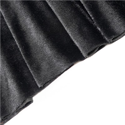 Лоскут «Мех» на трикотажной основе, 100 × 150 см, цвет чёрный
