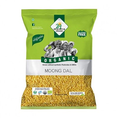 Мунг Дал (500 г), Moong Dal, произв. 24 Mantra Organic