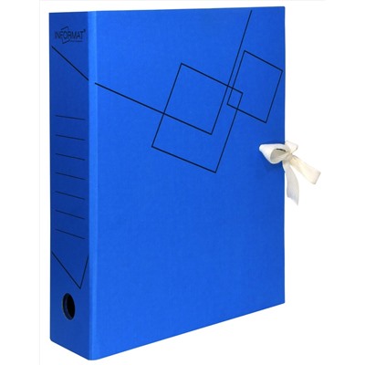 Короб архивный INFORMAT 75 мм А4, синий, микрогофрокартон, собран