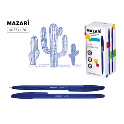 Ручка шариковая Mazari ULTRA синяя на масляной основе игольч 1.0мм стержень 140мм M-5711-70/50/Китай