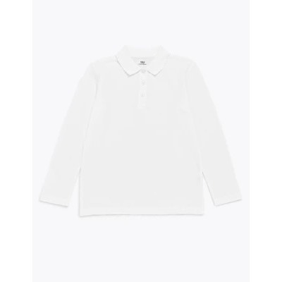 School Girls' Pure Cotton Polo Shirt (2-18 Yrs)
