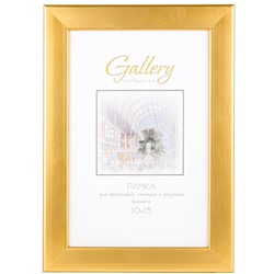 Фоторамка Gallery 10x15 (А6) пластик золото 641811-4, с пластиком		артикул 5-43161