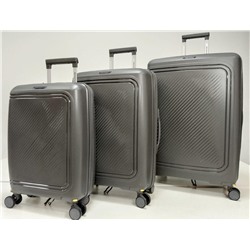 Набор из 3-х чемоданов с расширением 11182 Серый