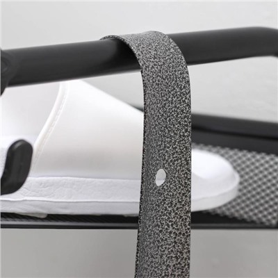Ложка-рожок для обуви с крючком, 30×4 см, металл, цвет МИКС