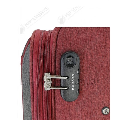 Комплект из 3-х чемоданов и 3-х бьюти-кейсов “Delerto” “Red grey”