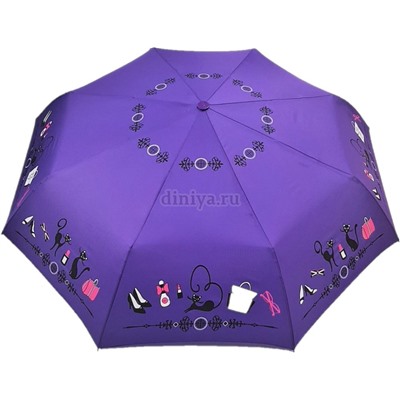 Зонт женский DINIYA арт.936 автомат 21"(54см)Х8К облегченный.
