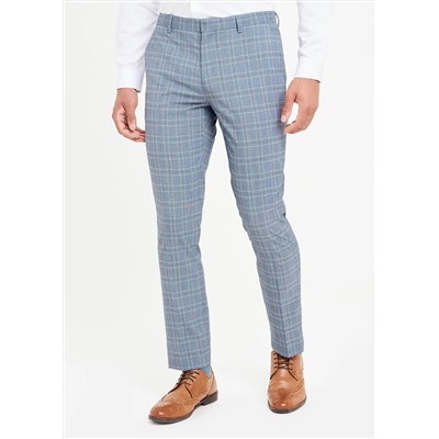 Taylor & Wright Blane Skinny Fit Check Suit Trousers