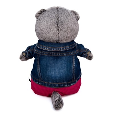 Мягкая игрушка «Басик в джинсовой куртке и малиновых штанах», 25 см