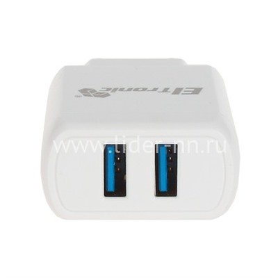 СЗУ ELTRONIC FASTER Type-C (3100 mAh/2 USB) в коробке (белый)