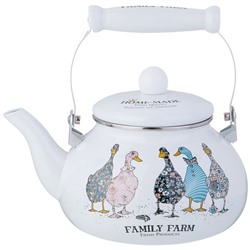 ЧАЙНИК AGNESS  ЭМАЛИРОВАННЫЙ СЕРИЯ "FAMILY FARM", 2,5 Л