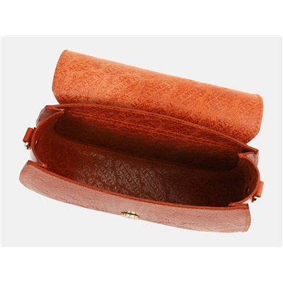 Оранжевый кожаный женский клатч из натуральной кожи «KB0026-MG Orange Piton»