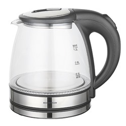 Чайник BACKMAN BM-TEA 724 стекло мощность 2200Вт обьем 1,2л (12) оптом