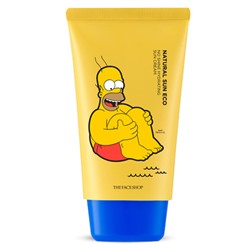 THE FACE SHOP Natural Sun Eco Увлажняющий солнцезащитный крем без блеска SPF40 PA+++ [The Simpsons]