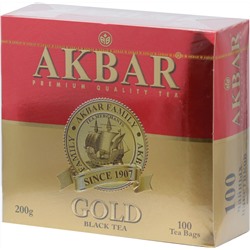 AKBAR. Gold 200 гр. карт.пачка, 100 пак.