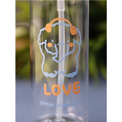 Дорожная бутылочка "Little elephant love", blue (100 ml)