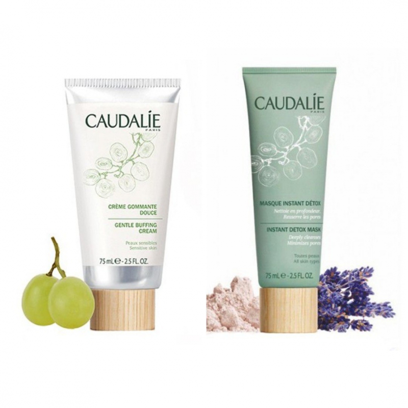 Caudalie маска. Маска Caudalie Detox. Caudalie instant Detox Mask. Детокс-маска Caudalie vinergetic 75мл. Французский крем Caudalie.