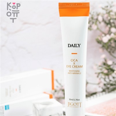 Jigott Daily Real Cica Eye Cream Ежедневный крем для век с экстрактом центеллы азиатской 50мл.,