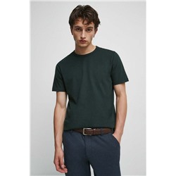 T-shirt męski bawełniany gładki kolor zielony