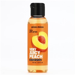 Гель для душа с экстрактом арганы Very juicy peach, 100 мл, аромат персика, PICO MICO