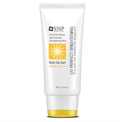 SNP UV Perfect Brightening Tone-up Осветляющий солнцезащитный крем SPF50+,PA++++