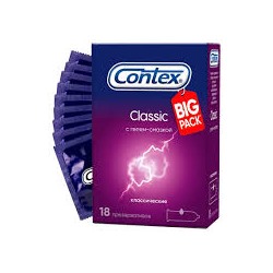 CONTEX Classic  презервативы естественные ощущения  18 шт. (фиолетовые)