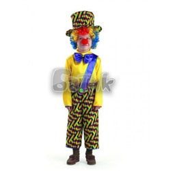 Детский карнавальный костюм Клоун Петя (текстиль) 8043