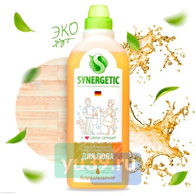 SYNERGETIC Универсальное средство для мытья полов, стен и других поверхностей, биоразлагаемое, 1 л.