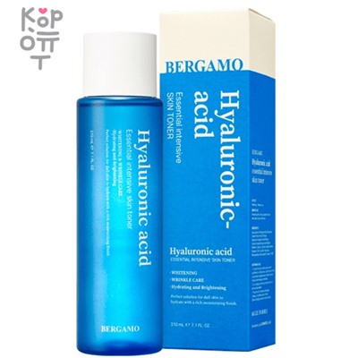 Bergamo Hyaluronic Acid Essential Toner - Тонер для лица с Гиалуроновой Кислотой 210мл.,