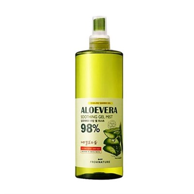 FROMNATURE Aloevera 98% Успокаивающий гелевый спрей с экстрактом алоэ вера  400ml