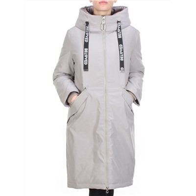 2238 BEIGE Пальто женское зимнее AKIDSEFRS (200 гр. холлофайбера) размер 58