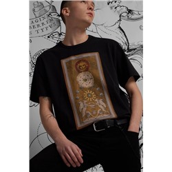 T-shirt bawełniany męski z kolekcji Zodiak - Bliźnięta kolor szary