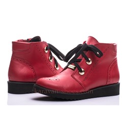 Женские кожаные ботинки Shik Shoes Shik1230 Красный: Под заказ