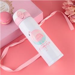 Термос «Flamingo sunset», white (500 ml)